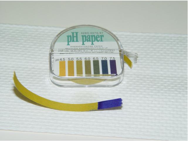 Nitrazine positive pH paper