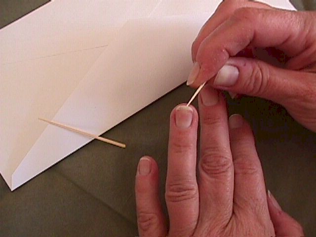 Collect fingernail scrapings with toothpicks, and seal them in an