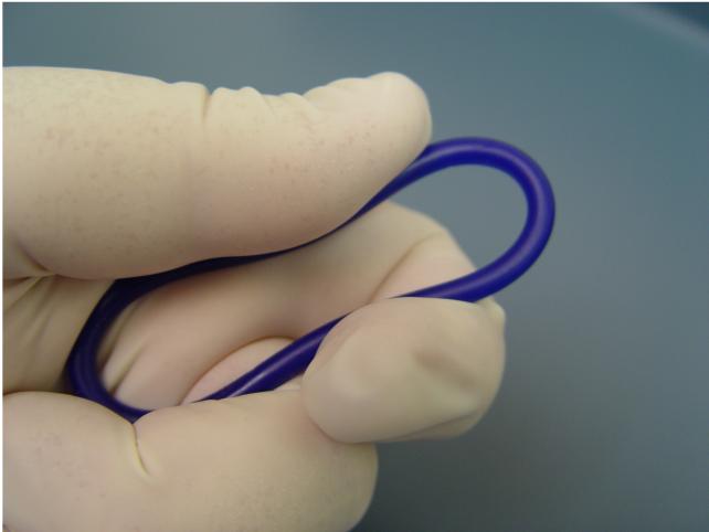 The contraceptive ring easily folds for insertion into the vagina