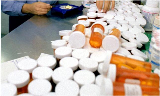 Empty medication bottles