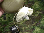 Improvised bottle with GI canteen and latex glove